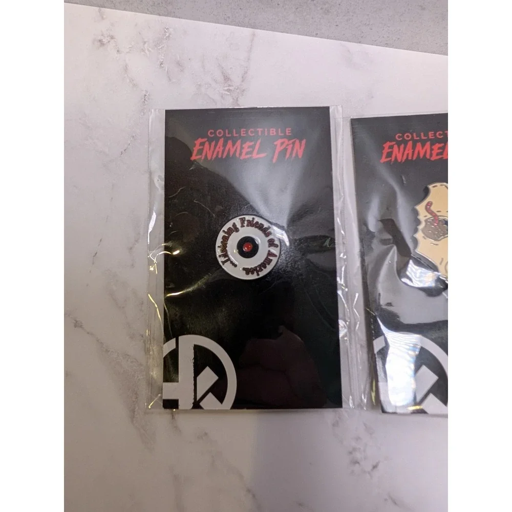 Hunt A Killer Enamel Pin Set Skull Bust Record Logo Mystery Game Collectibles